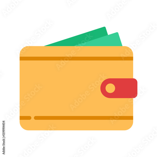 Wallet icon vector image. Suitable for mobile apps, web apps and print media.