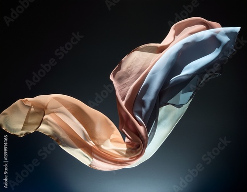 Fliegendes Seidentuch im Lichtstrahl – Still & poetisch