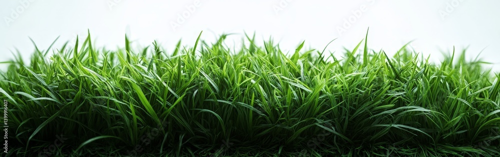 Fototapeta premium Green Grass Texture with White Space at the Top