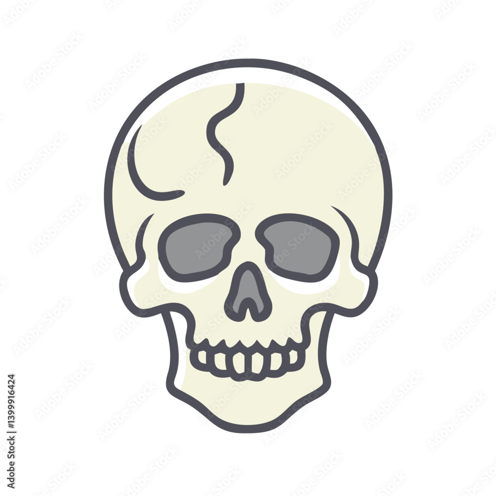 Fototapeta premium Distinct Skull Anatomy Icon