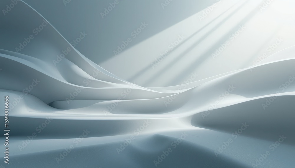 Naklejka premium Fluid motion design abstract space digital art minimalist environment artistic perspective creative concept for visual aesthetics