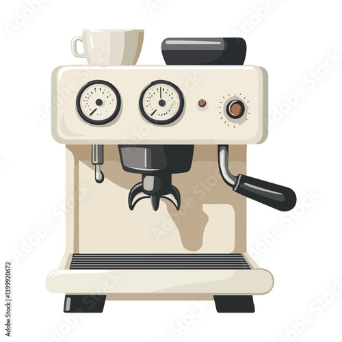coffee maker, vector, transparent background, machine
