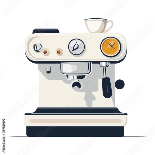 coffee maker, vector, transparent background, machine