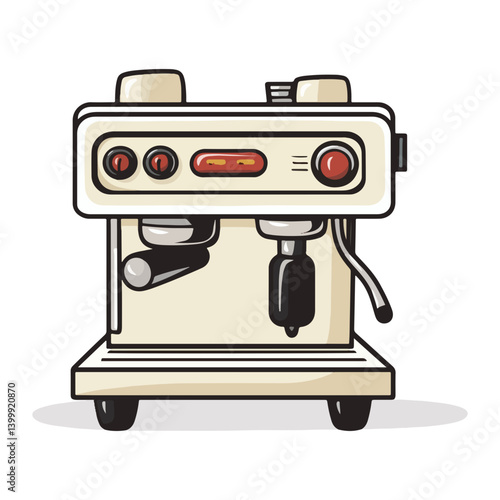 coffee maker, vector, transparent background, machine