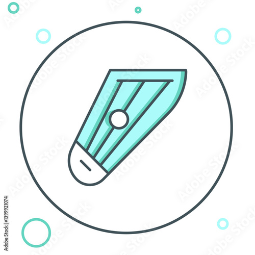 Line Musical instrument kankles icon isolated on white background. Colorful outline concept. Vector