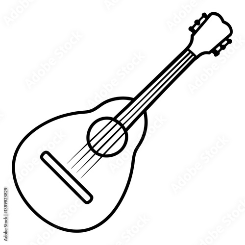 Mandolin line art illustration