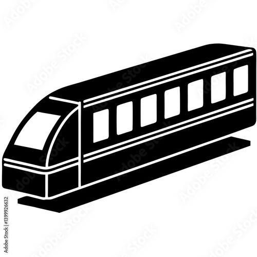 Monorail silhouette illustration