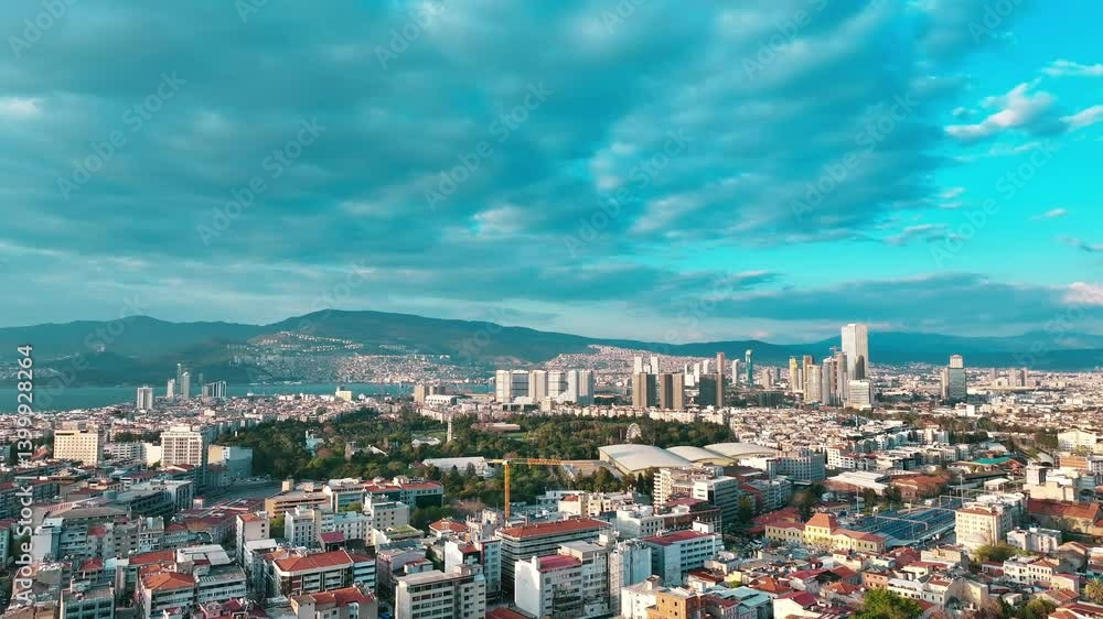 Izmir drone shooting - 4k aerial view of Izmir taken with a drone Izmir drone shooting - 4k aerial view of Izmir taken with a drone