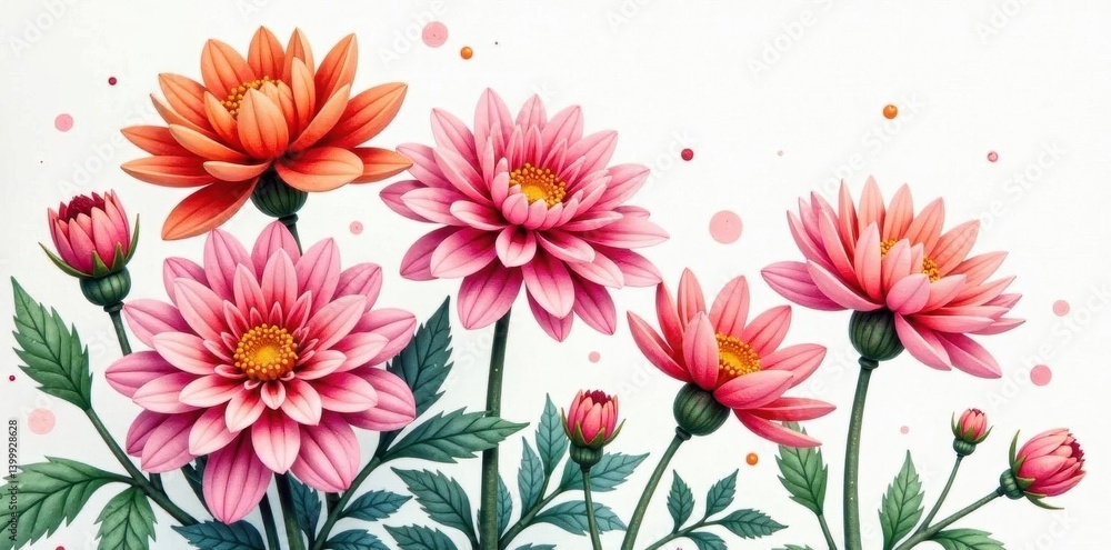 Loose, natural watercolor chrysanthemum cluster, unposed photo , chrysanthemum, unposed, petals Loose, natural watercolor chrysanthemum cluster, unposed photo , chrysanthemum, unposed, petals