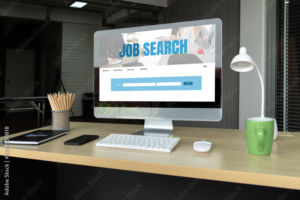 Online job search on modish website for worker to search for job opportunities on the recruitment internet network Online job search on modish website for worker to search for job opportunities on the recruitment internet network