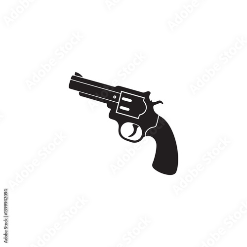 "Firearm Silhouette Vector – Weapon Clipart Design"

