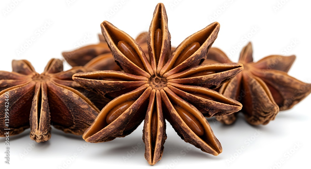 Fototapeta premium Warm Spice: Aromatic Star Anise Close-Up AI Generated