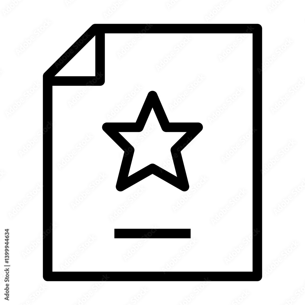 File Icon With Star Rating File Icon With Star Rating