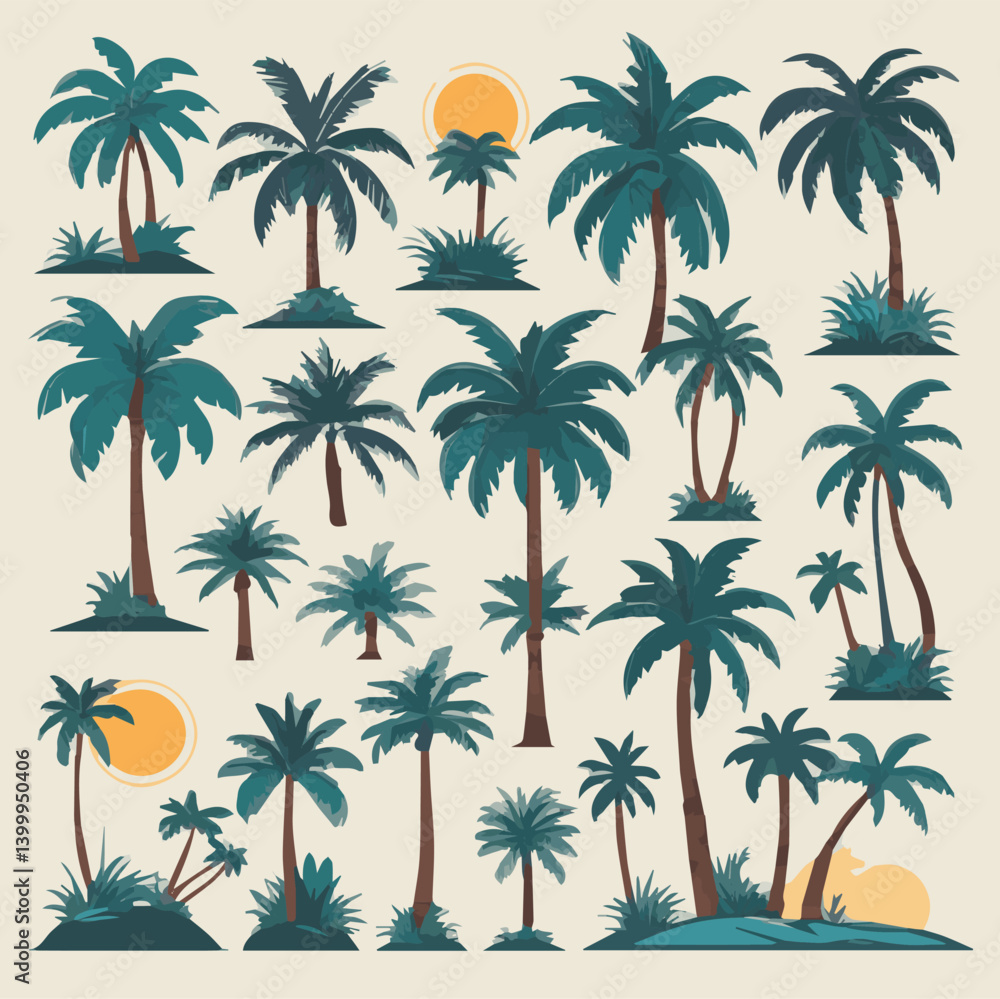 palm trees vector palm trees vector