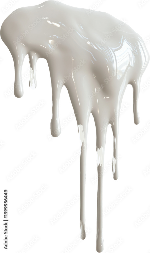 Abstract Dripping Paint White Liquid Texture Glossy 3D Render Melted Cream Flowing Substance Abstract Dripping Paint White Liquid Texture Glossy 3D Render Melted Cream Flowing Substance