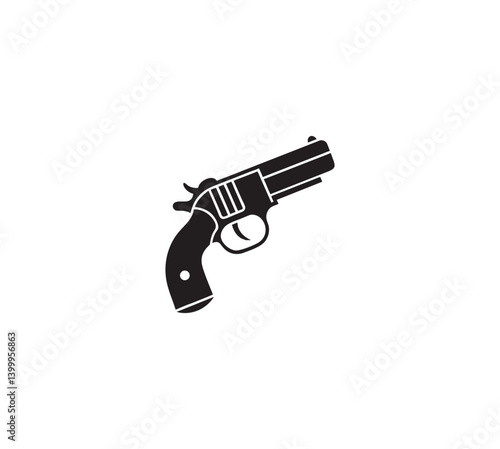 "Firearm Silhouette Vector – Weapon Clipart Design"

