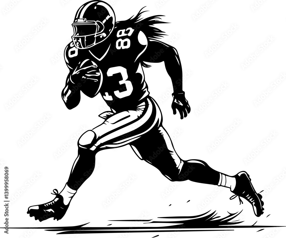 Obraz premium Fearless on the Field: Women Who BallGridiron Queen: Breaking Barriers with Every Yard Power Play: She Runs the Game