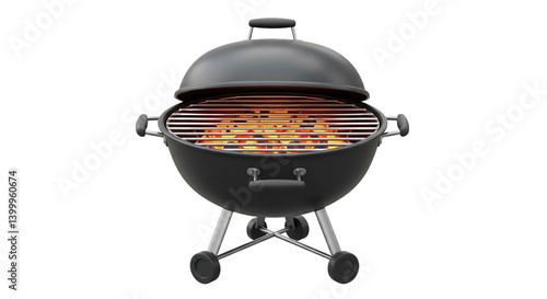 Charcoal Grill Ready for BBQ - Stock Image
