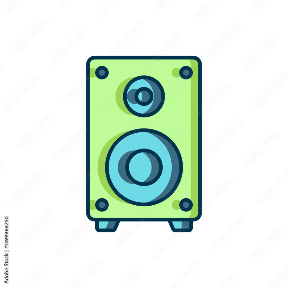 Filled outline Stereo speaker icon isolated on white background. Sound system speakers. Music icon. Musical column speaker bass equipment. Flat filled outline style with shadow. Vector Filled outline Stereo speaker icon isolated on white background. Sound system speakers. Music icon. Musical column speaker bass equipment. Flat filled outline style with shadow. Vector