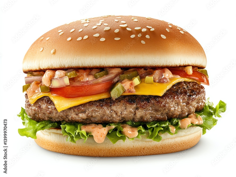 a double patty burger clipart, gourmet fast food, stylized vector design, rich colors, isolated on white background a double patty burger clipart, gourmet fast food, stylized vector design, rich colors, isolated on white background