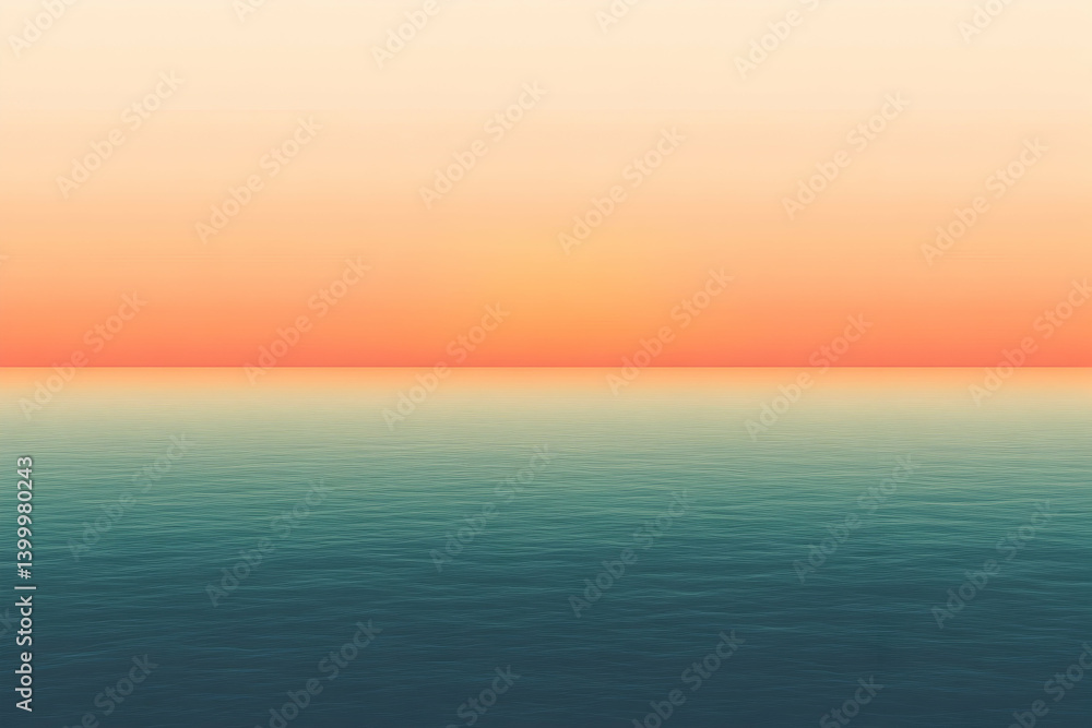Fototapeta premium A serene sunset over a calm ocean.