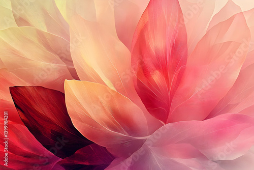 Wallpaper Mural A vibrant abstract floral design with soft pastel hues. Torontodigital.ca