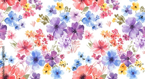 Watercolor Bloom AI Generated