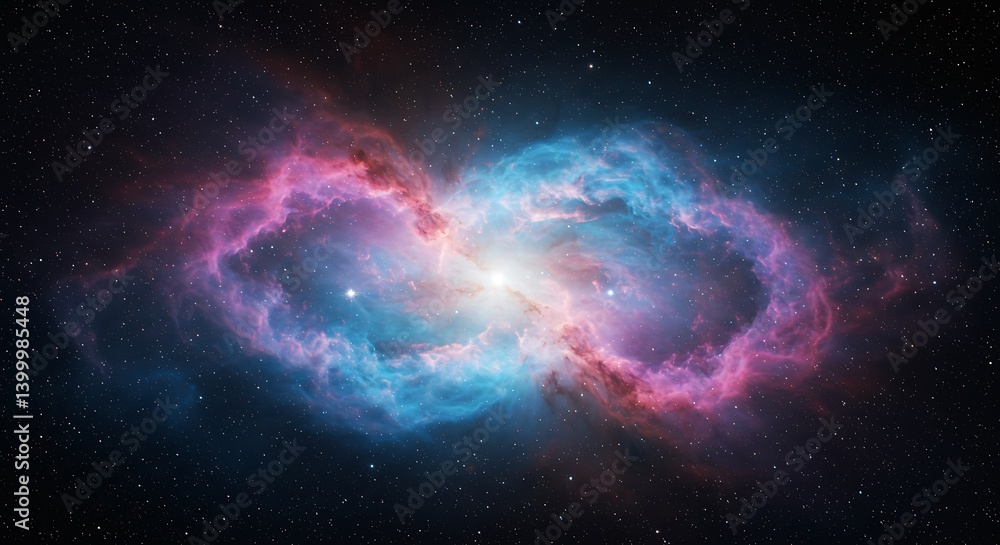 Fototapeta premium Cosmic Embrace AI Generated