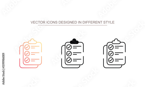 List icon design with white background stock illustration