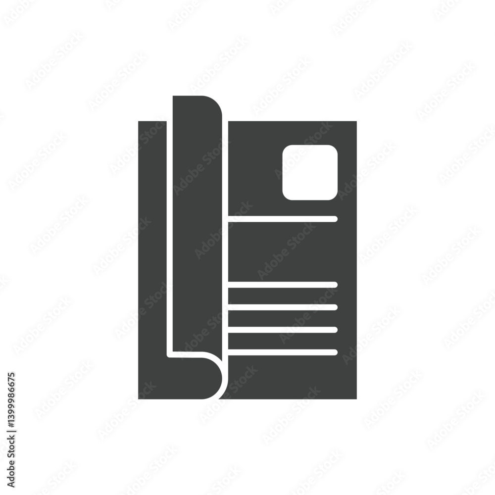 Brochure flyer icon in flat style. Booklet vector illustration on isolated background. Poster sign business concept. Brochure flyer icon in flat style. Booklet vector illustration on isolated background. Poster sign business concept.