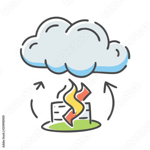 disaster recovery icon, disaster recovery vector illustration-simple illustration of disaster recovery, perfect for disaster recovery logos and icons