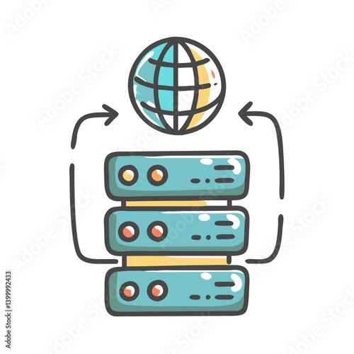 proxy server icon, proxy server vector illustration-simple illustration of proxy server, perfect for proxy server logos and icons