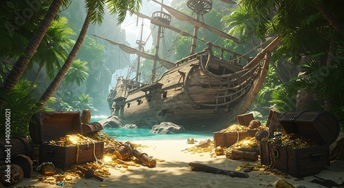 Sunken Treasure's Embrace AI Generated