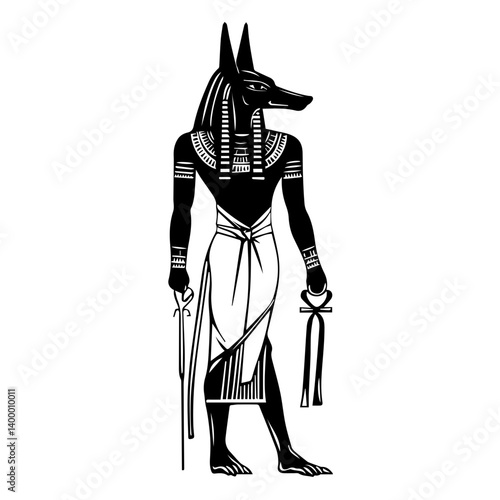 Egyptian Anubis vector illustration 