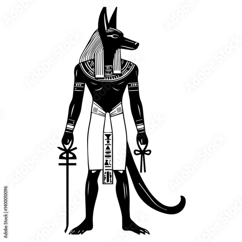 Egyptian Anubis vector illustration 