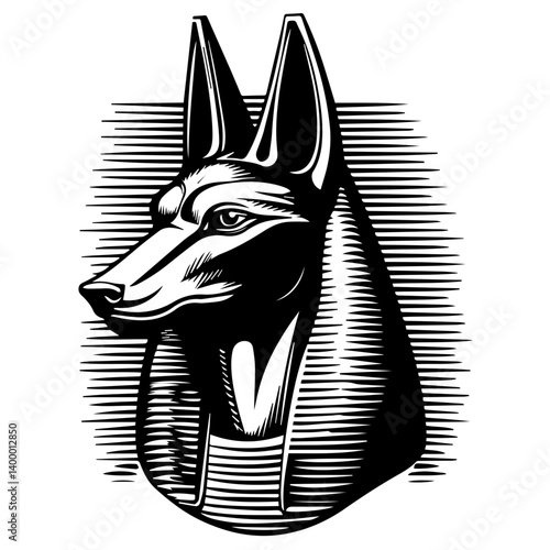 Egyptian Anubis vector illustration 