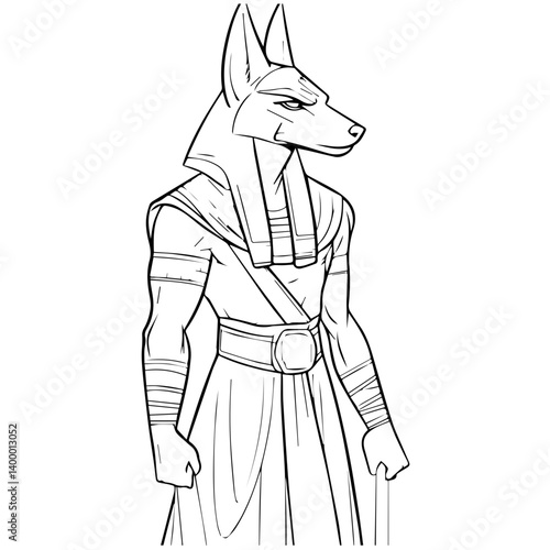 Wallpaper Mural Egyptian Anubis vector illustration  Torontodigital.ca