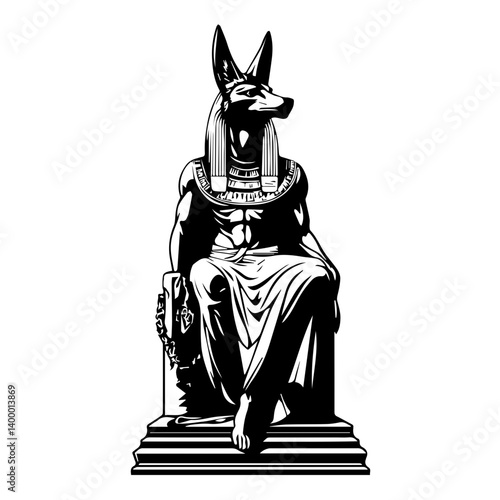 Egyptian Anubis vector illustration 