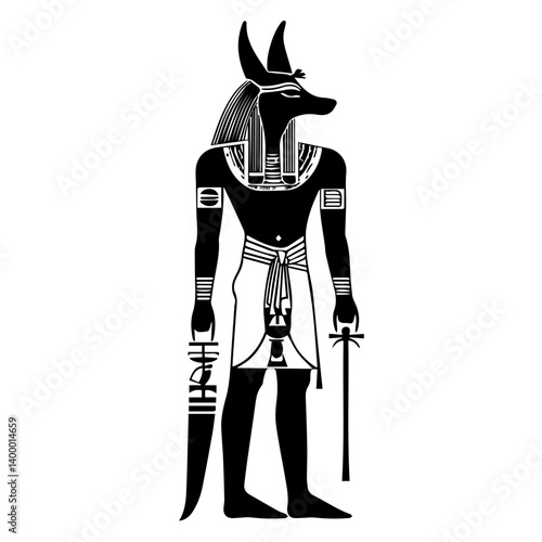 Egyptian Anubis vector illustration 
