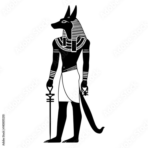Egyptian Anubis vector illustration 