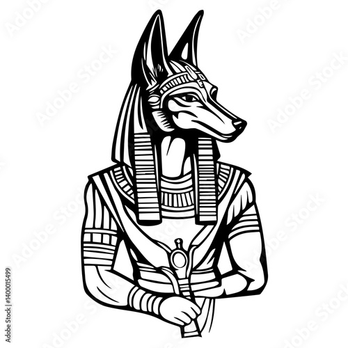 Wallpaper Mural Egyptian Anubis vector illustration  Torontodigital.ca