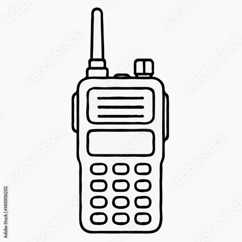 Vintage walkie-talkie illustration on a light background  