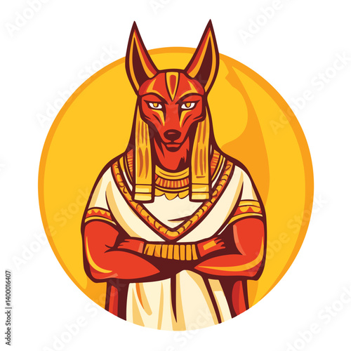 Egyptian Anubis vector illustration 