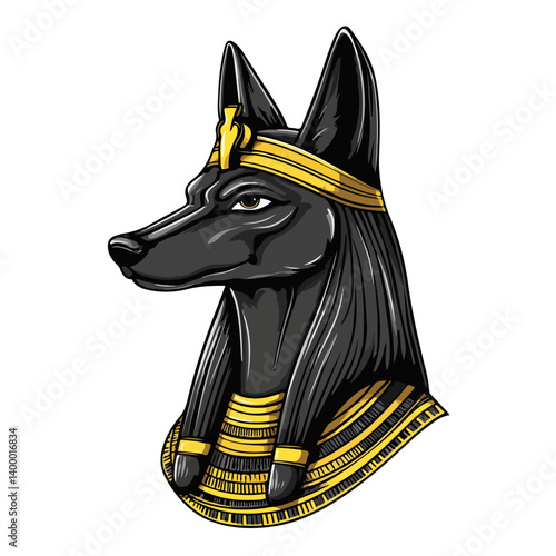 Egyptian Anubis vector illustration 