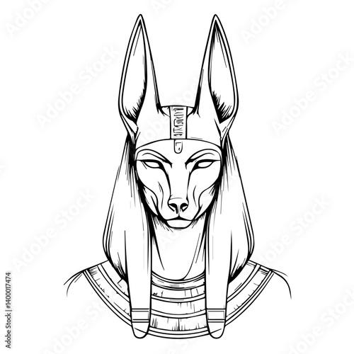 Egyptian Anubis vector illustration 