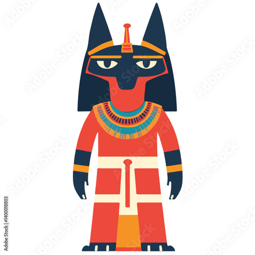Egyptian Anubis vector illustration 