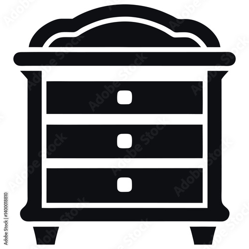 minimalist icons of various drawer chests