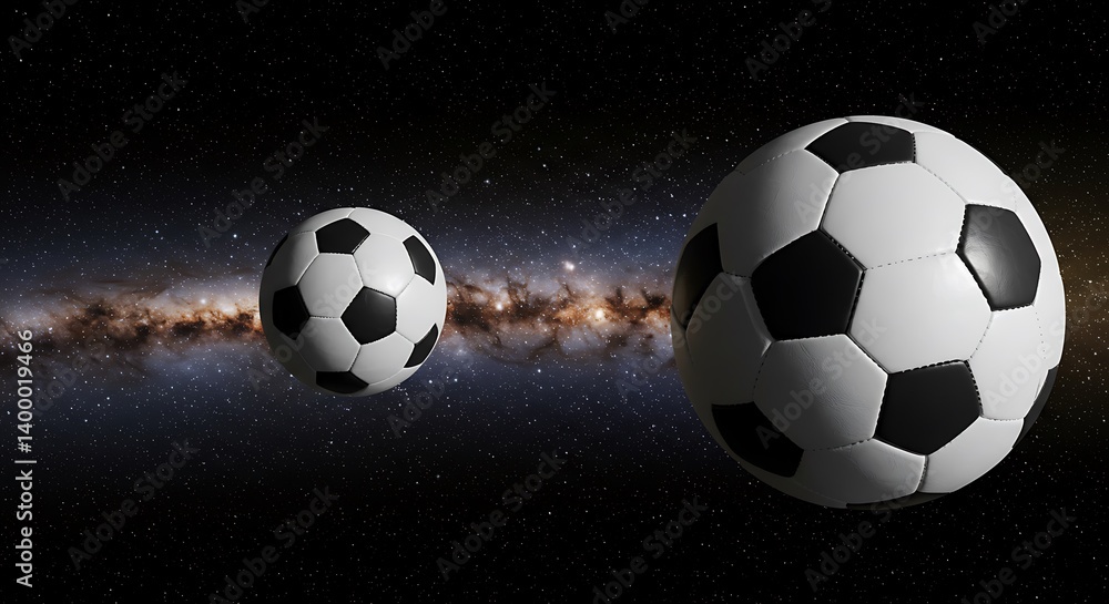 Naklejka premium Cosmic Kickoff AI Generated