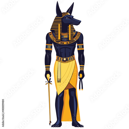 Egyptian Anubis vector illustration 