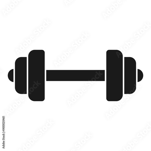Dumbbell icon on white background.